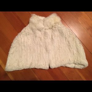 Arden b rabbit fur shrug